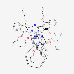 molecular formula C80H88CuN8O8 B1146866 Copper(II) 5,9,14,18,23,27,32,36-octabutoxy-2,3-naphthalocyanine CAS No. 155773-67-4