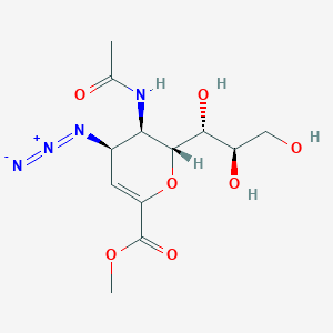 methyl (2R,3R,4R)-3-acetamido-4-azido-2-[(1R,2R)-1,2,3-trihydroxypropyl]-3,4-dihydro-2H-pyran-6-carboxylate