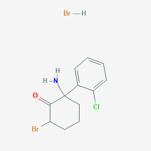 molecular formula C₁₂H₁₀D₄Br₂ClNO B1146895 2-Amino-6-bromo-2-(2-chlorophenyl)cyclohexanone-d4 Hydrobromide CAS No. 79499-60-8