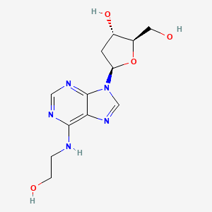 molecular formula C₁₂H₁₇N₅O₄ B1146899 (2R,3S,5R)-5-(6-((2-Hydroxyethyl)amino)-9H-purin-9-yl)-2-(hydroxymethyl)tetrahydrofuran-3-ol CAS No. 137058-94-7
