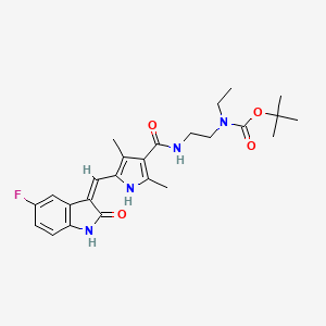 molecular formula C₂₅H₃₁FN₄O₄ B1146900 N-Boc-N-desethyl Sunitinib CAS No. 1246833-23-7