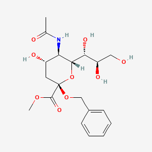 molecular formula C₁₉H₂₇NO₉ B1146904 Methyl (2S,4S,5R,6R)-5-acetamido-4-hydroxy-2-phenylmethoxy-6-[(1R,2R)-1,2,3-trihydroxypropyl]oxane-2-carboxylate CAS No. 57777-97-6