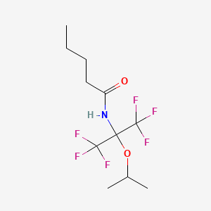 molecular formula C11H17F6NO2 B11469151 N-[1,1,1,3,3,3-hexafluoro-2-(propan-2-yloxy)propan-2-yl]pentanamide 
