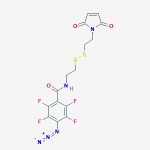 4-azido-N-[2-[2-(2,5-dioxopyrrol-1-yl)ethyldisulfanyl]ethyl]-2,3,5,6-tetrafluorobenzamide