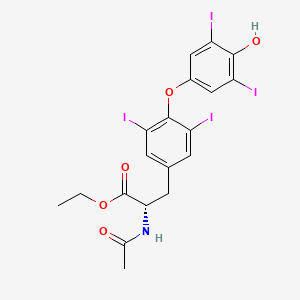 molecular formula C₁₉H₁₇I₄NO₅ B1146924 N-Acetyl L-Thyroxine Ethyl Ester CAS No. 30804-52-5