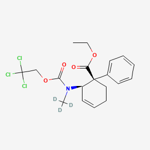 molecular formula C₁₉H₁₉D₃Cl₃NO₄ B1146935 N-(2,2,2-Trichloroethoxy)carbonyl] Nortilidine-d3 CAS No. 1246820-72-3