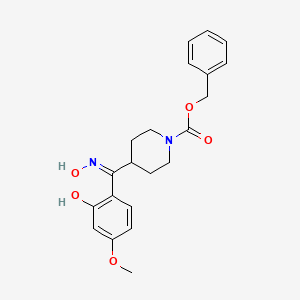 molecular formula C21H24N2O5 B1146939 (Z)-2-(5-Methoxy)phenol 4-(N-Benzyloxycarbonyl)piperidinyl-methanone Oxime CAS No. 84163-00-8