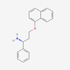 molecular formula C19H19NO B1146942 (1R)-3-Naphthalen-1-yloxy-1-phenylpropan-1-amine CAS No. 147199-40-4
