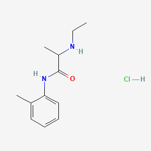 molecular formula C₁₂H₁₉ClN₂O B1146945 2-(Ethylamino)-o-propionotoluidide Hydrochloride CAS No. 35891-75-9