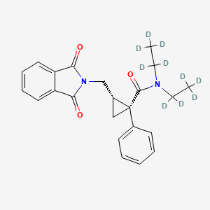 B1146965 (1R,2S)-2-[(1,3-Dioxoisoindol-2-yl)methyl]-N,N-bis(1,1,2,2,2-pentadeuterioethyl)-1-phenylcyclopropane-1-carboxamide CAS No. 1246818-55-2