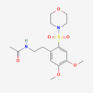 molecular formula C16H24N2O6S B11469742 N-{2-[4,5-dimethoxy-2-(morpholin-4-ylsulfonyl)phenyl]ethyl}acetamide 