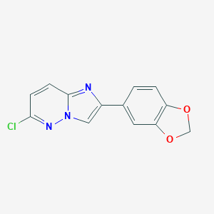 molecular formula C13H8ClN3O2 B114698 2-(2H-1,3-benzodioxol-5-yl)-6-chloroimidazo[1,2-b]pyridazine CAS No. 141409-08-7