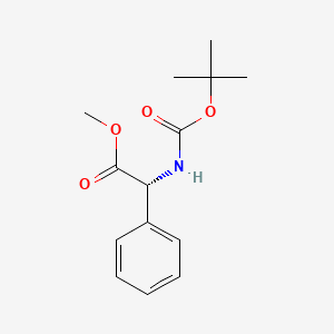 molecular formula C14H19NO4 B1146983 (R)-tert-Butoxycarbonylaminop henylacetic acid methyl ester CAS No. 141190-94-5