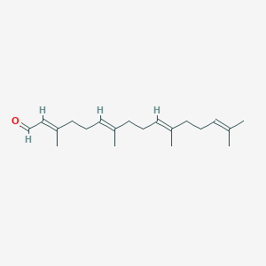 molecular formula C₂₀H₃₂O B1146984 (2E,6E,10E)-3,7,11,15-tetramethylhexadeca-2,6,10,14-tetraenal CAS No. 13920-12-2