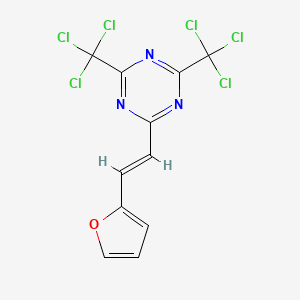 molecular formula C11H5Cl6N3O B1146987 2-[2-(Furan-2-yl)vinyl]-4,6-bis(trichloromethyl)-1,3,5-triazine CAS No. 154880-05-4