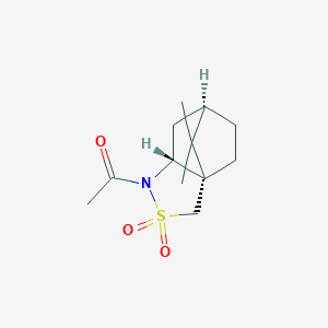 molecular formula C12H19NO3S B1146997 1-((3aS,6R,7aR)-8,8-二甲基-2,2-二氧化六氢-1H-3a,6-甲苯并[c]异噻唑-1-基)乙酮 CAS No. 141993-16-0