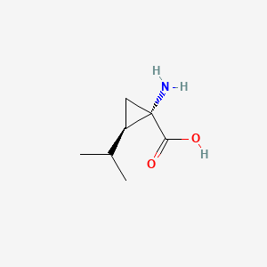 molecular formula C7H13NO2 B1147003 (1S,2R)-1-Amino-2-(propan-2-yl)cyclopropane-1-carboxylic acid CAS No. 149811-53-0