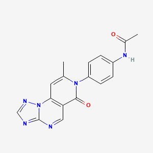 molecular formula C17H14N6O2 B11470077 N-[4-(8-methyl-6-oxopyrido[3,4-e][1,2,4]triazolo[1,5-a]pyrimidin-7(6H)-yl)phenyl]acetamide 