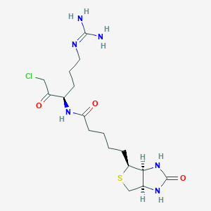 molecular formula C17H29ClN6O3S B114701 Biotinylarginylchloromethane CAS No. 142009-29-8