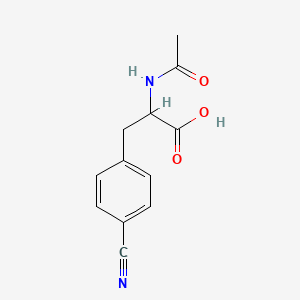 molecular formula C12H12N2O3 B1147012 2-Acetamido-3-(4-cyanophenyl)propanoic acid CAS No. 146664-08-6