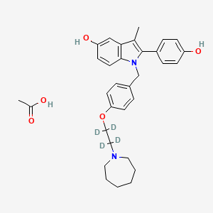 molecular formula C₃₂H₃₄D₄N₂O₅ B1147028 Bazedoxifene-d4 Acetate CAS No. 1133695-49-4