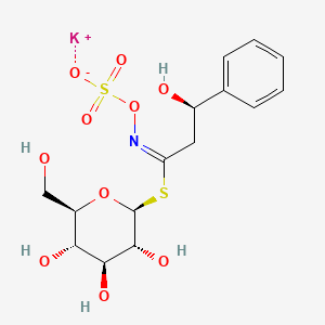 molecular formula C15H20NO10S2.K B1147030 Glucosibarin potassium salt CAS No. 144491-25-8