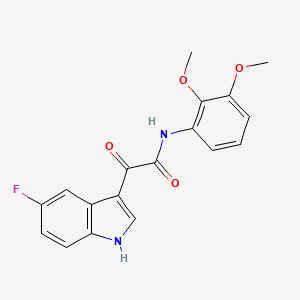 molecular formula C18H15FN2O4 B11470359 N-(2,3-dimethoxyphenyl)-2-(5-fluoro-1H-indol-3-yl)-2-oxoacetamide 