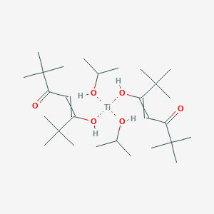 molecular formula C28H56O6Ti B1147056 Titanium diisopropoxide bis(tetramethylheptanedionate) CAS No. 144665-26-9