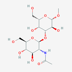 molecular formula C₁₅H₂₇NO₁₁ B1147058 Methyl 3-O-(2-acetamido-2-deoxy-b-D-glucopyranosyl)-b-D-galactopyranoside CAS No. 93253-17-9