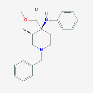 molecular formula C₂₁H₂₆N₂O₂ B1147059 Methyl (3S,4S)-4-anilino-1-benzyl-3-methylpiperidine-4-carboxylate CAS No. 147292-29-3