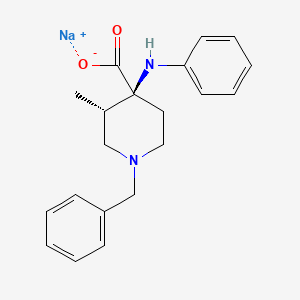 molecular formula C₂₀H₂₃N₂NaO₂ B1147060 cis-3-Methyl-4-(phenylamino)-1-(phenylmethyl)-4-piperidinecarboxylic Acid Monosodium Salt CAS No. 147279-99-0