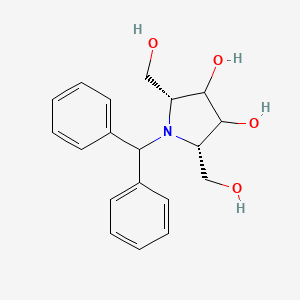 molecular formula C₁₉H₂₃NO₄ B1147069 N-Diphenylmethyl 2,5-anhydro-2,5-imino-d-glucitol CAS No. 132198-31-3