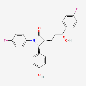 molecular formula C₂₄H₂₁F₂NO₃ B1147071 (3R,4S)-1-(4-fluorophenyl)-3-((R)-3-(4-fluorophenyl)-3-hydroxypropyl)-4-(4-hydroxyphenyl)azetidin-2-one CAS No. 163380-16-3