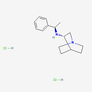 molecular formula C₁₅H₂₄Cl₂N₂ B1147087 (-)-N-(1(R)-Phenylethyl)-1-azabicyclo[2.2.2]octan-3(S)-amine dihydrochloride CAS No. 128311-06-8