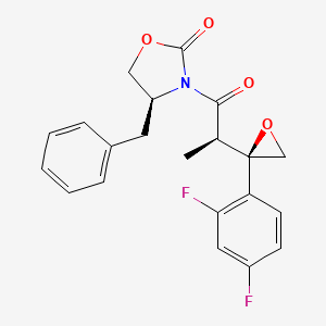molecular formula C₂₁H₁₉F₂NO₄ B1147091 (4S)-3-[(2R)-2-[(2R)-2-(2,4-Difluorophenyl)oxiranyl]-1-oxopropyl]-4-benzyl-2-oxazolidinone CAS No. 166948-47-6