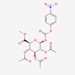molecular formula C₂₀H₂₁NO₁₄ B1147098 methyl (2S,3S,4S,5R,6S)-3,4,5-triacetyloxy-6-(4-nitrophenoxy)carbonyloxyoxane-2-carboxylate CAS No. 228412-71-3