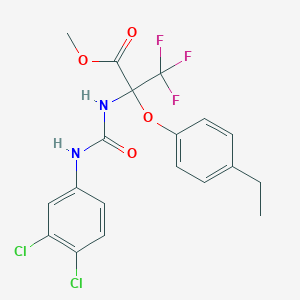molecular formula C19H17Cl2F3N2O4 B11471008 methyl N-[(3,4-dichlorophenyl)carbamoyl]-2-(4-ethylphenoxy)-3,3,3-trifluoroalaninate 
