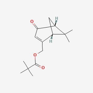 molecular formula C₁₅H₂₂O₃ B1147108 [(1R,5R)-6,6-dimethyl-4-oxo-2-bicyclo[3.1.1]hept-2-enyl]methyl 2,2-dimethylpropanoate CAS No. 76163-96-7