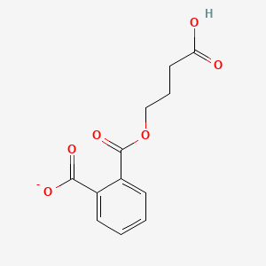 molecular formula C₁₂H₁₂O₆ B1147113 1,2-Benzenedicarboxylic acid, mono(3-carboxypropyl) ester CAS No. 66851-46-5