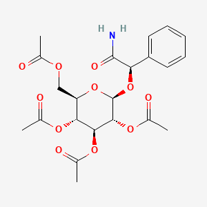 molecular formula C₂₂H₂₇NO₁₁ B1147115 (Alphar)-alpha-[(2,3,4,6-tetra-O-acetyl-beta-D-glucopyranosyl)oxy]benzeneacetamide CAS No. 207512-68-3