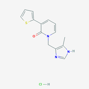 2(1H)-Pyridinone, 1-((5-methyl-1H-imidazol-4-yl)methyl)-3-(2-thienyl)-, monohydrochloride