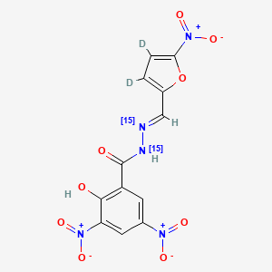 molecular formula C12H7N5O9 B1147127 Nifursol-15N2,d2 CAS No. 1246833-64-6