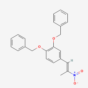 molecular formula C₂₃H₂₁NO₄ B1147128 1,2-双(苄氧基)-4-(2-硝基丙-1-烯-1-基)苯 CAS No. 62932-96-1