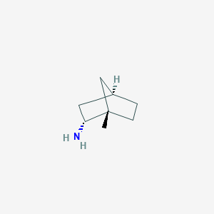 molecular formula C8H15N B114713 Bicyclo[2.2.1]heptan-2-amine, 1-methyl-, (1S-endo)-(9CI) CAS No. 156473-12-0