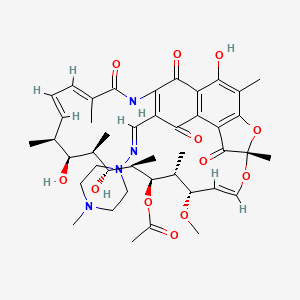 molecular formula C₄₃H₅₆N₄O₁₂ B1147132 Rifampicin Quinone CAS No. 13983-13-6