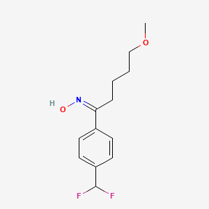 molecular formula C₁₃H₁₇F₂NO₂ B1147166 5-Methoxy-1-[4-(difluoromethyl)phenyl]-1-pentanone Oxime CAS No. 1391062-36-4