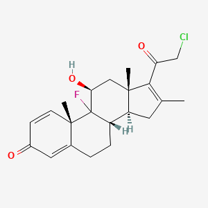 molecular formula C₂₂H₂₆ClFO₃ B1147167 (8S,10S,11S,13S,14S)-17-(2-Chloroacetyl)-9-fluoro-11-hydroxy-10,13,16-trimethyl-7,8,11,12,14,15-hexahydro-6H-cyclopenta[a]phenanthren-3-one CAS No. 1356190-17-4