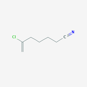 molecular formula C7H10ClN B114717 6-chloro-6-heptenenitrile CAS No. 148252-47-5