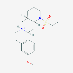 molecular formula C19H28N2O3S B1147170 (8aR,12aS,13aS)-12-(Ethanesulfonyl)-3-methoxy-5,8,8a,9,10,11,12,12a,13,13a-decahydro-6H-isoquinolino[2,1-g][1,6]naphthyridin-7-ium CAS No. 158854-42-3