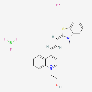 molecular formula C₂₂H₂₁BF₄N₂OS B1147176 1-(2-Hydroxyethyl)-4-[3-(3-methyl-2(3H)-benzothiazolylidene)-1-propen-1-yl]quinolinium Tetrafluorobo CAS No. 189148-50-3